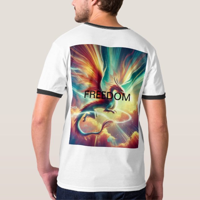 Whimsical Dragon Watercolour T-Shirt Design (Back)