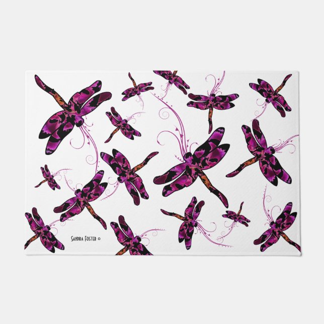 Whimsical Dragonflies  Doormat (Front)