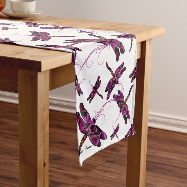 Whimsical Dragonflies Medium Table Runner (In Situ)