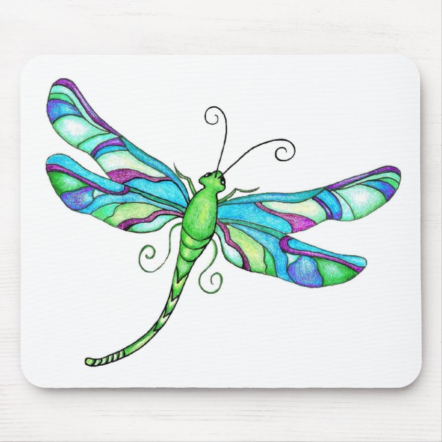 Whimsical Dragonflies Mouse Pad (Front)