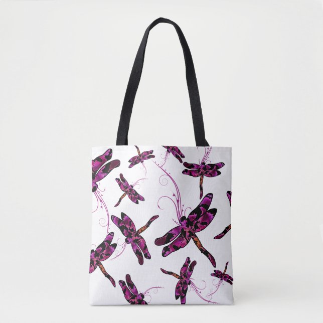 Whimsical Dragonflies Tote Bag (Front)