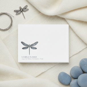 Whimsical Dragonfly Dusty Blue ID1310 Post-it Notes