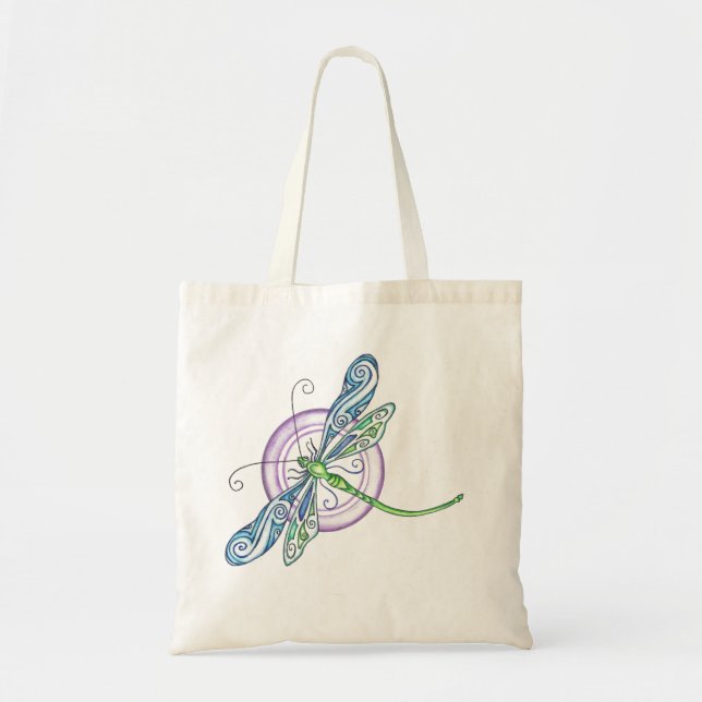 Whimsical Dragonfly Tote Bag (Front)
