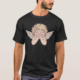 Whimsical Dreamscape Cherub with Hear T-Shirt