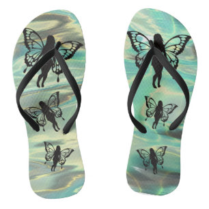 Whimsical Dreamy fairies flip flops