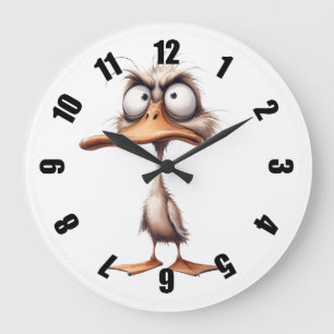 Whimsical duck large clock