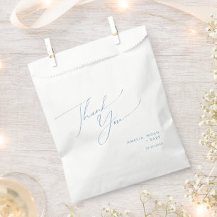 Whimsical Dusty Blue Baby Shower Thank You Favour Bags