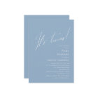 Whimsical Dusty Blue It's Twins Baby Shower