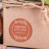 Whimsical Dusty Orange Handmade With Love