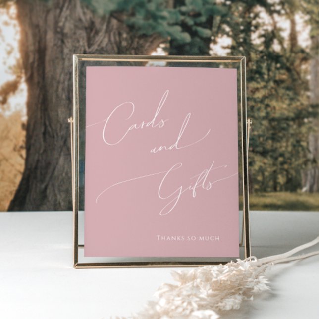 Whimsical Dusty Rose Baby Shower Cards and Gifts Poster (Creator Uploaded)