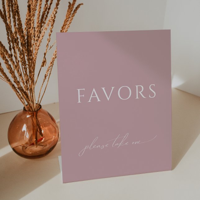 Whimsical Dusty Rose Baby Shower Favours Pedestal Sign (Creator Uploaded)