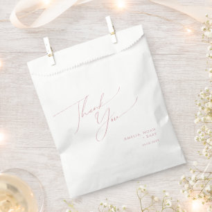Whimsical Dusty Rose Baby Shower Thank You Favour Bags