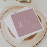 Whimsical Dusty Rose It's A Girl Baby Shower