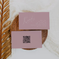 Whimsical Dusty Rose QR Code Baby Registry