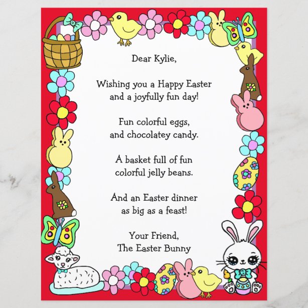 Easter Bunny Poem Gifts on Zazzle NZ