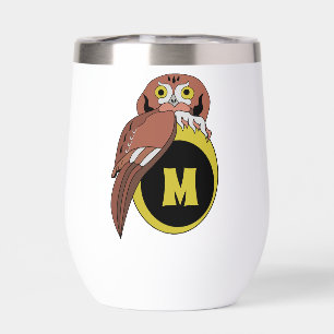 Whimsical Eastern Screech Owl Monogram