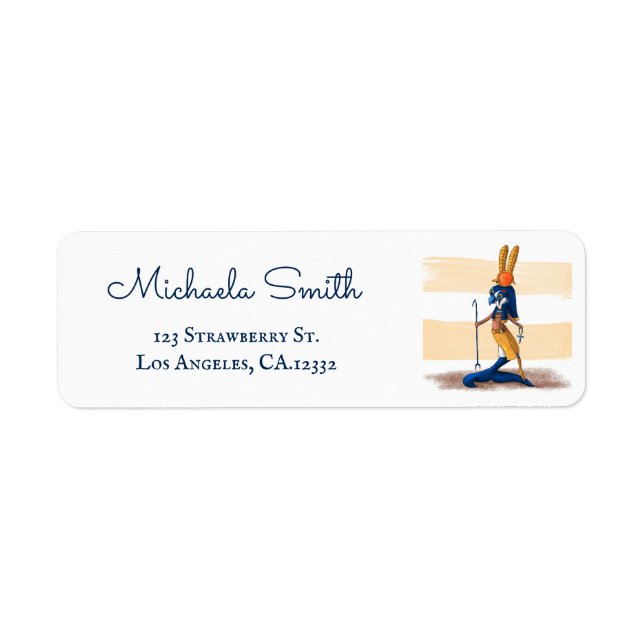 Whimsical Egyptian God Mermaid Return Address (Front)