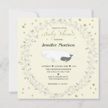 Whimsical Elegant Beluga Whale Baby Shower