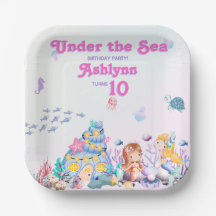 Whimsical Elegant Under the Sea Mermaid Square