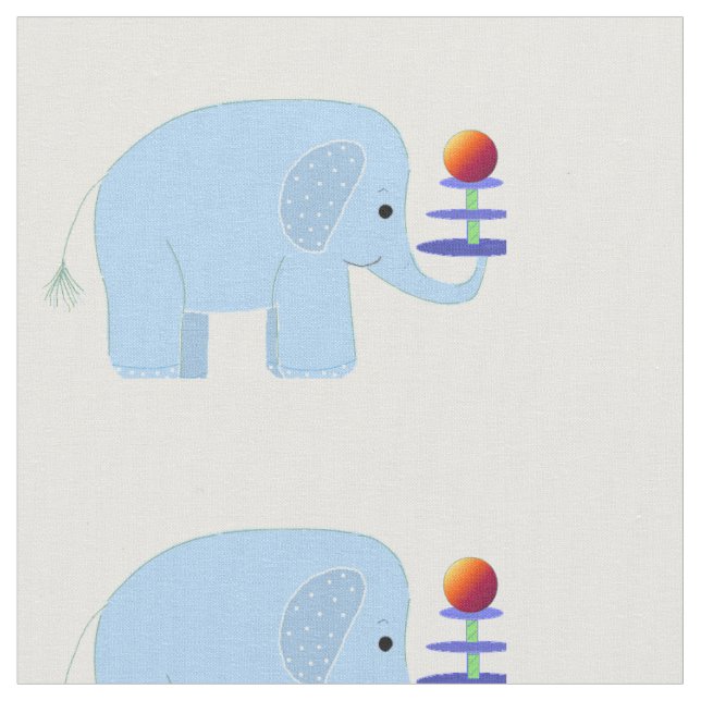 Whimsical Elephants Fabric (Close Up)