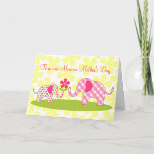 Whimsical Elephants First Mother's Day Card