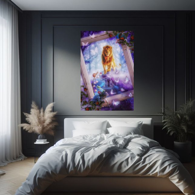 Whimsical Enchanted Forest Lion Fantasy  Poster (Creator Uploaded)