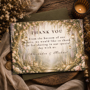 Whimsical Enchanted Woodland Wedding Thank You Card