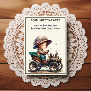 Whimsical Everyday Sentiment Steampunk Art   Postcard