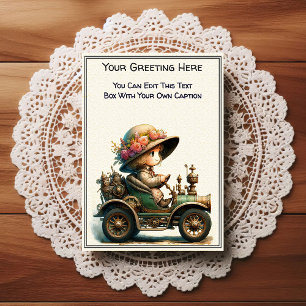 Whimsical Everyday Sentiment Steampunk Art   Postcard