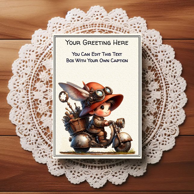 Whimsical Everyday Sentiment Steampunk Art   Postcard (Creator Uploaded)