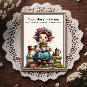 Whimsical Everyday Sentiment Storybook Art   Postcard