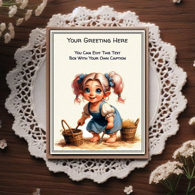 Whimsical Everyday Sentiment Storybook Art   Postcard (Creator Uploaded)