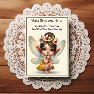Whimsical Everyday Sentiment Storybook Fairy Postcard