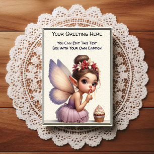 Whimsical Everyday Sentiment Storybook Fairy Postcard
