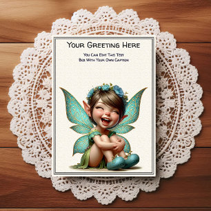 Whimsical Everyday Sentiment Storybook Fairy Postcard