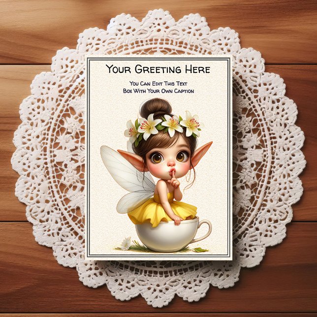 Whimsical Everyday Sentiment Storybook Fairy Postcard (Creator Uploaded)
