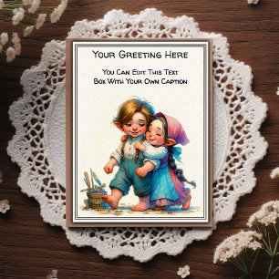 Whimsical Everyday Sentiment Vintage Art Postcard