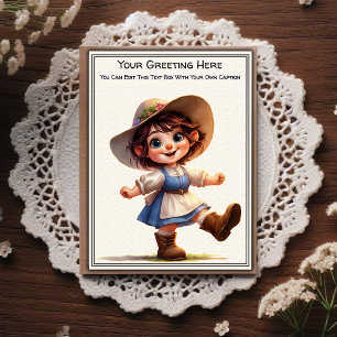 Whimsical Everyday Sentiment Vintage Art Postcard