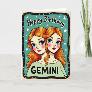 Whimsical Faces Birthday Card