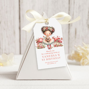 Whimsical Fairy 1st Birthday Blush Flowers Gift Tags