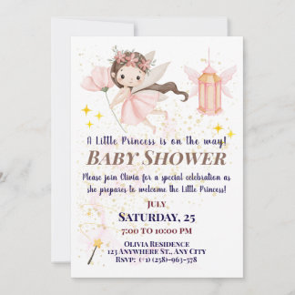 Whimsical Fairy Baby Girl Shower Invitations