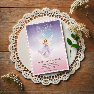 Whimsical Fairy Baby Shower Invitation Postcard