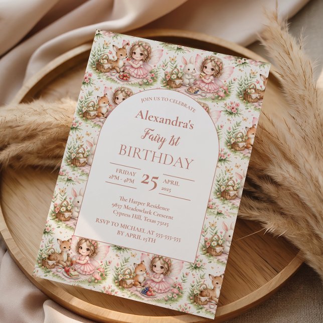 Whimsical Fairy First Birthday Invitation (Creator Uploaded)