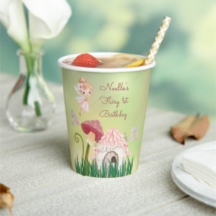 Whimsical Fairy First Birthday Paper Cups