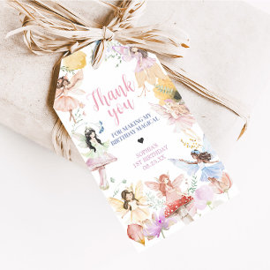 Whimsical Fairy First Birthday Party Favour Tags