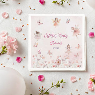 Whimsical Fairy Garden Baby Girl Shower  Napkin