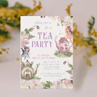 Whimsical Fairy Garden Tea Party Invitation