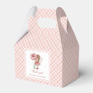 Whimsical Fairy Girl Blush Floral Birthday Favor  Favour Box
