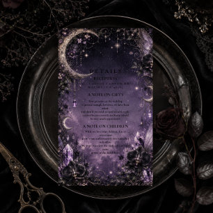 Whimsical Fairy Goth Wedding Enclosure Card