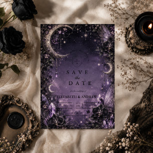 Whimsical Fairy Goth Wedding Save The Date